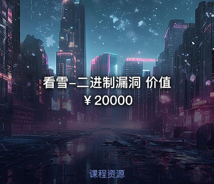 看雪-二进制漏洞 价值￥20000