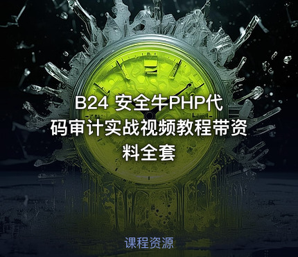 B24 安全牛PHP代码审计实战视频教程带资料全套