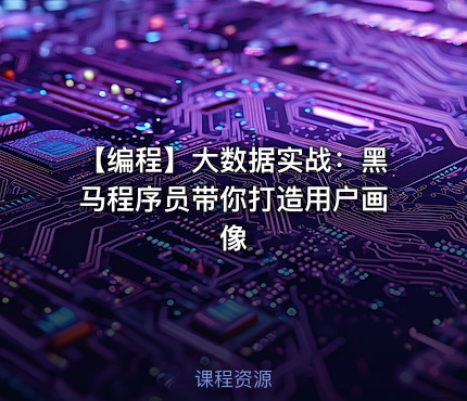 【编程】大数据实战：黑马程序员带你打造用户画像