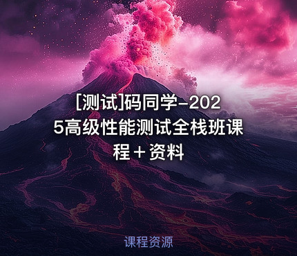 码同学-2025高级性能测试全栈班课程＋资料