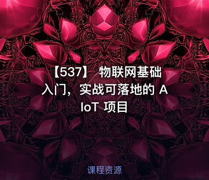 【537】 物联网基础入门，实战可落地的 AIoT 项目