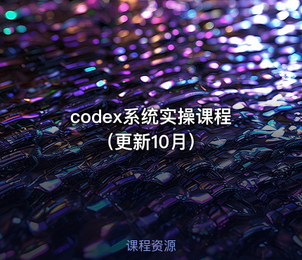 codex系统实操课程（更新10月）