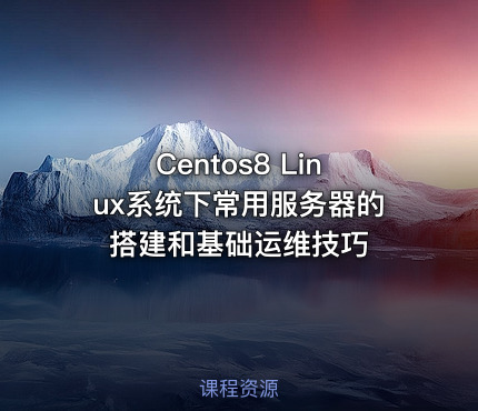 Centos8 Linux系统下常用服务器的搭建和基础运维技巧