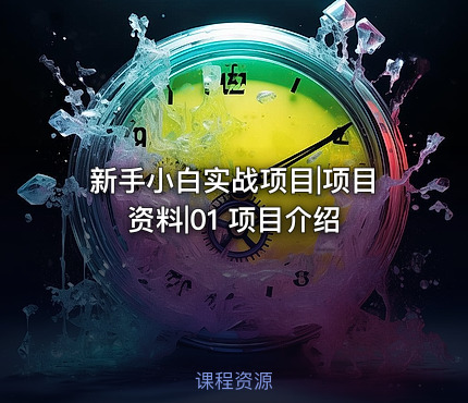 新手小白实战项目|项目资料|01 项目介绍