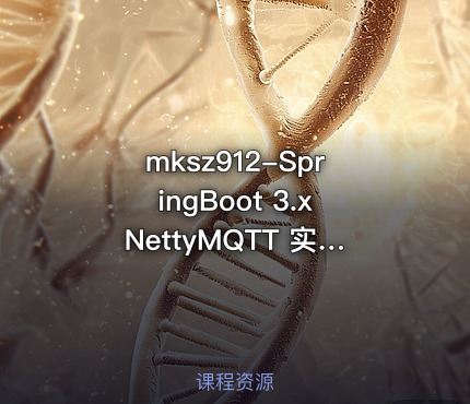 SpringBoot 3.xNettyMQTT 实战物联网智能充电桩