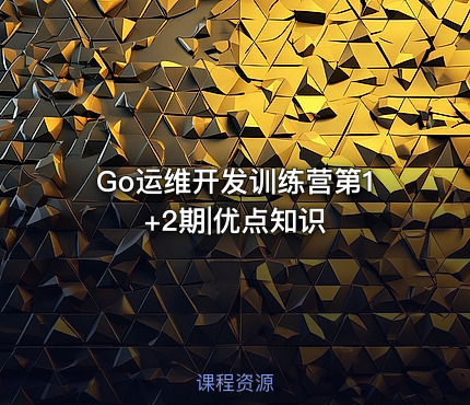 Go运维开发训练营第1+2期|优点知识
