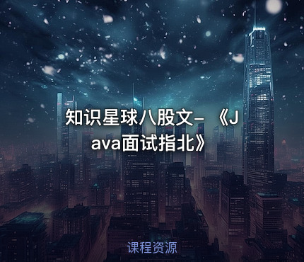 知识星球八股文- 《Java面试指北》