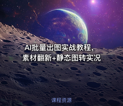 AI批量出图实战教程，素材翻新+静态图转实况