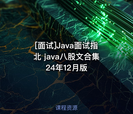 Java面试指北 java八股文合集24年12月版