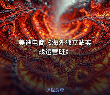 美迪电商《海外独立站实战运营班》