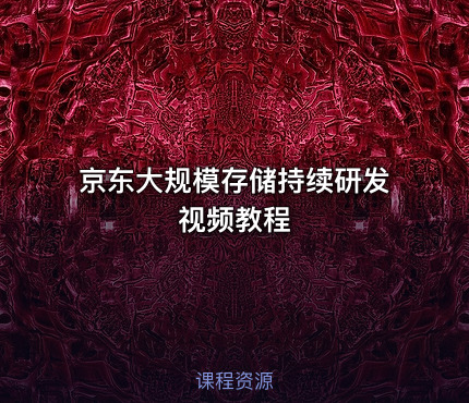 京东大规模存储持续研发视频教程