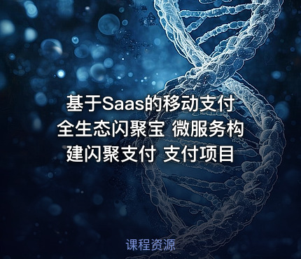 基于Saas的移动支付全生态闪聚宝 微服务构建闪聚支付 支付项目