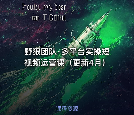 野狼团队·多平台实操短视频运营课（更新4月）
