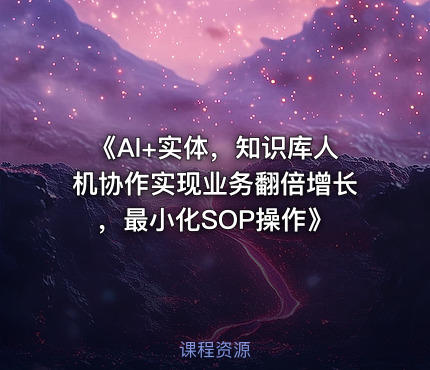 《Al+实体，知识库人机协作实现业务翻倍增长，最小化SOP操作》