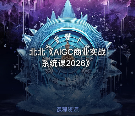 北北《AIGC商业实战系统课2026》