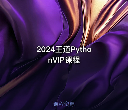 2024王道PythonVIP课程