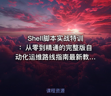 Shell脚本实战特训：从零到精通的完整版自动化运维路线指南最新教程