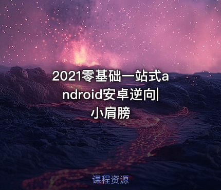 2021零基础一站式android安卓逆向|小肩膀