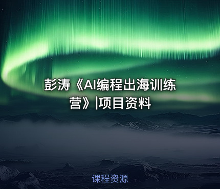彭涛《AI编程出海训练营》|项目资料