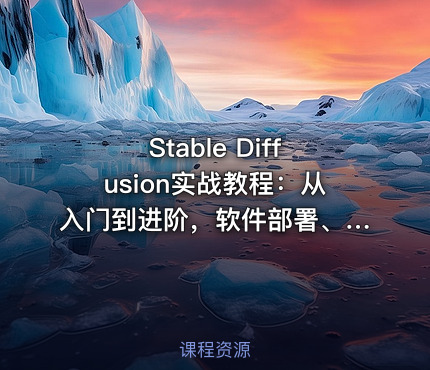 Stable Diffusion实战教程：从入门到进阶，软件部署、模型应用、提示词优化、Lora调教，AI图文视频全能落地