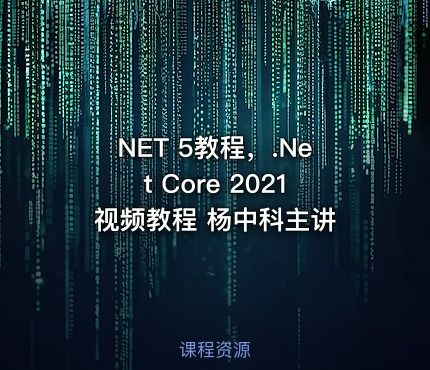 NET 5教程，.Net Core 2021视频教程 杨中科主讲