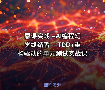 慕课实战 -AI编程幻觉终结者--TDD+重构驱动的单元测试实战课