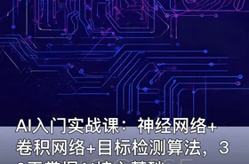 AI入门实战课：神经网络+卷积网络+目标检测算法，30天掌握AI核心基础