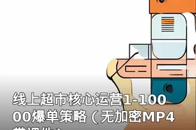 线上超市核心运营1-10000爆单策略（无加密MP4带课件）