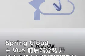 Spring Cloud + Vue 前后端分离 开发企业级在线视频课程系统