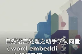 自然语言处理之动手学词向量（word embedding）视频教程