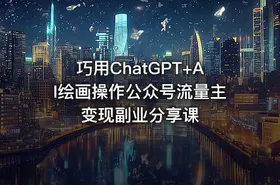 巧用ChatGPT+AI绘画操作公众号流量主变现副业分享课