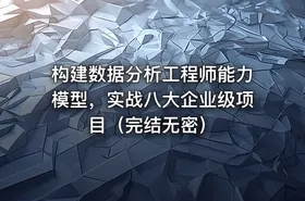 构建数据分析工程师能力模型，实战八大企业级项目（完结无密）