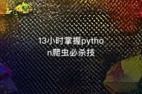 13小时掌握python爬虫必杀技