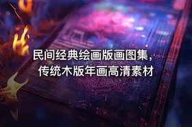 民间经典绘画版画图集，传统木版年画高清素材
