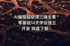 AI编程超级课三端全套，零基础14天学会独立开发 网盘下载