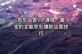 京东运营VIP课程，最全的全能京东爆款运营技巧