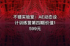 不错实验室：AE动态设计训练营第四期|价值1599元