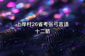 上岸村26省考张弓言语十二箭 - getfromcode