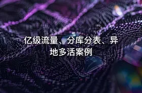 亿级流量、分库分表、异地多活案例