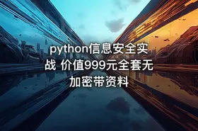 python信息安全实战 价值999元全套无加密带资料