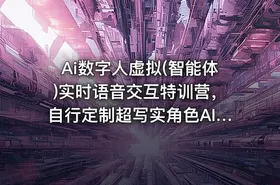 Ai数字人虚拟(智能体)实时语音交互特训营，自行定制超写实角色AI数字人交互技术