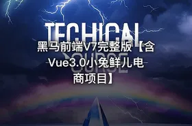 黑马前端V7完整版【含Vue3.0小兔鲜儿电商项目】