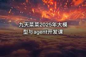 九天菜菜2025年大模型与agent开发课