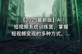 【2025最新版】AI短视频系统训练营，掌握短视频变现的多种方式，结合AI技术提升创作效率