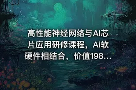 高性能神经网络与AI芯片应用研修课程，Ai软硬件相结合，价值19800