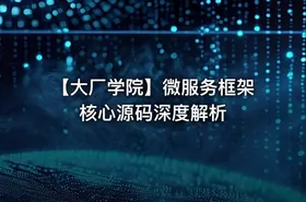 【大厂学院】微服务框架核心源码深度解析 - getfromcode