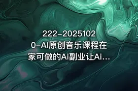 222-20251020-AI原创音乐课程在家可做的Ai副业让Ai给所有人一次新的创业机会更多资源 - getfromcode