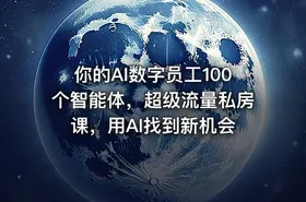 你的AI数字员工100个智能体，超级流量私房课，用AI找到新机会 - getfromcode