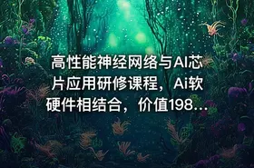 高性能神经网络与AI芯片应用研修课程，Ai软硬件相结合，价值19800