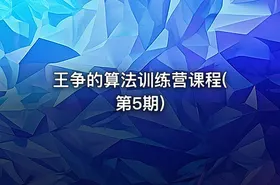 王争的算法训练营课程(第5期) - getfromcode